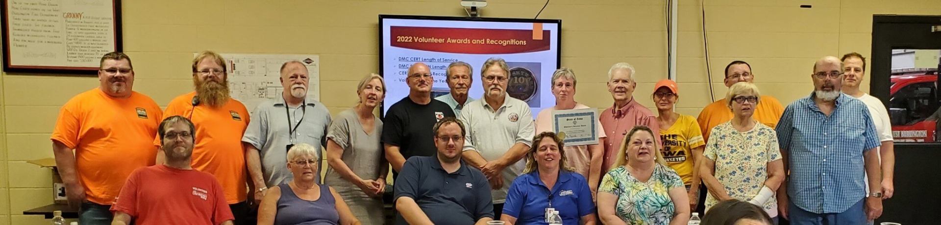 Des Moines County CERT Volunteer Awards and Recognitions