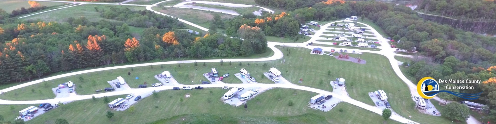 Aerial image of Big Hollow campground