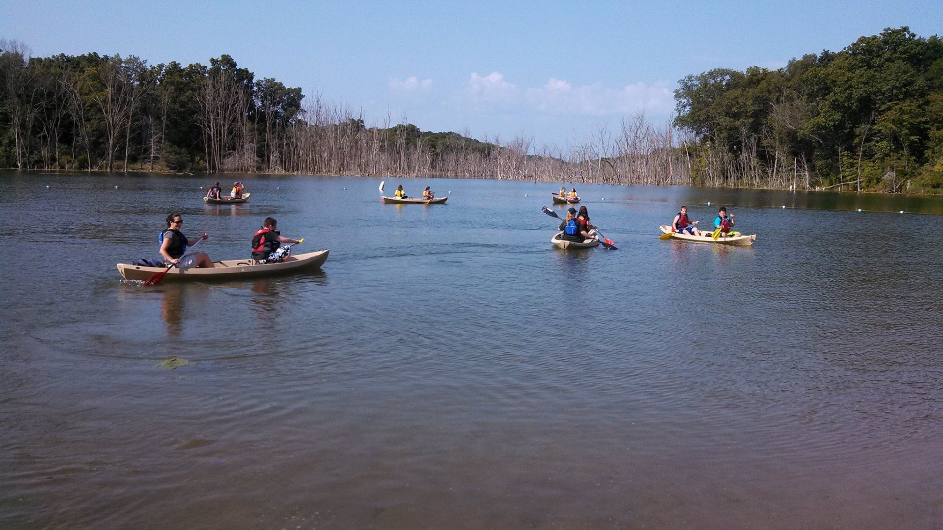 Paddling on Big Hollow Lake.